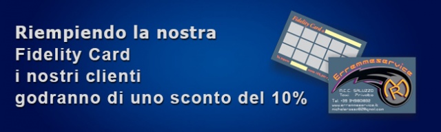 Fidelity Card Sconto 10%!