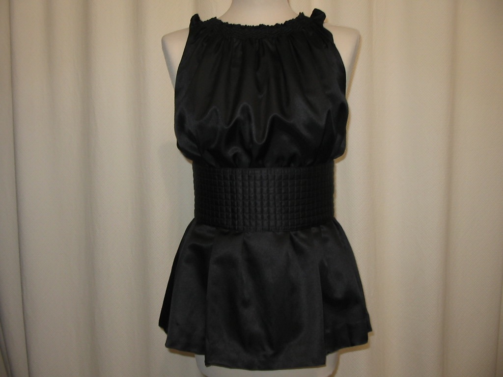 Margit Brandt - blusa seta/cotone nero