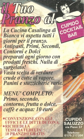 Il tuo pranzo al Cupido con prodotti freschi!