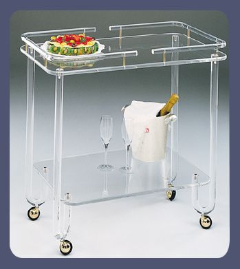 Carrello multiuso in plexiglass