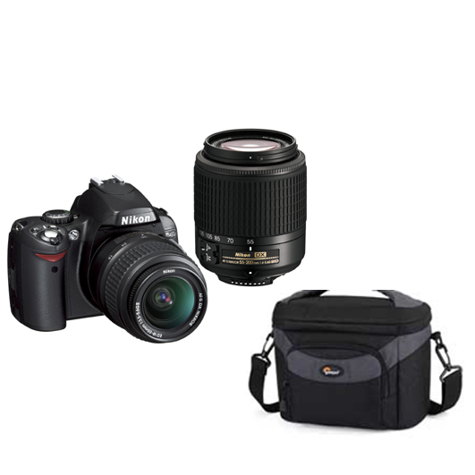 NIKON D60 KIT 18-55VR 55-200VR BORSA OMAGGIO